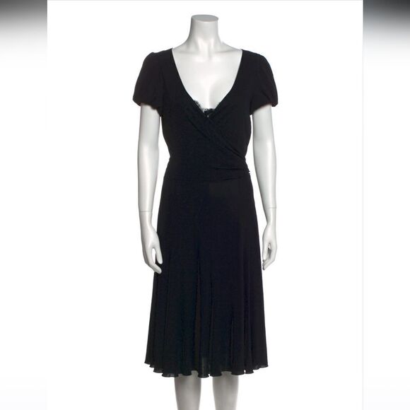 NWT Moschino Black Wrap Dress - Picture 1 of 7
